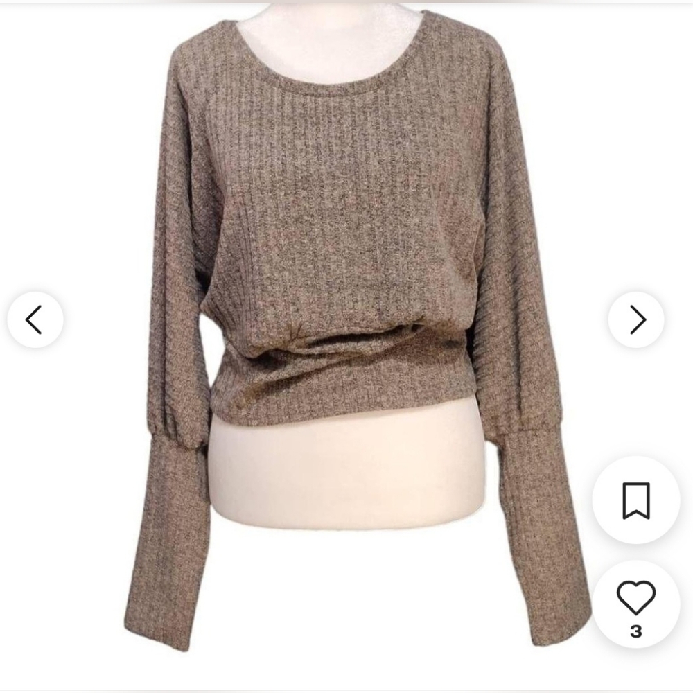 Lark & Grey Sweater, Size XL, Tan/Black - Picture 6 of 6